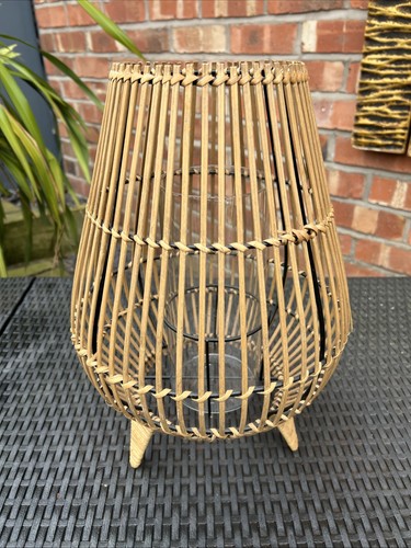 Boho bamboo candle - boho, holder