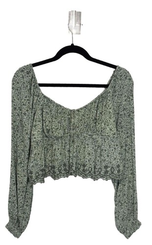 Hollister green floral long - floral,