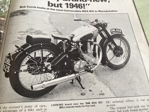 Bsa b31 motorcycle article - bsa,