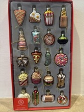 Set Of 20 Glass Vintage Style Christmas Tree Decorations Baubles - Brand New