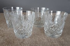 4 Elegant Cut Crystal , Scotch/Whiskey Glasses/Tumblers