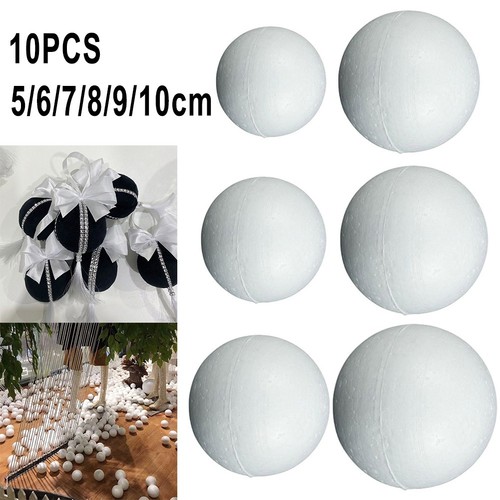 White polystyrene foam balls - white,