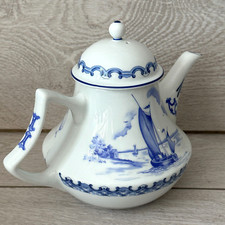 Dutch Windmill Scenery Blue