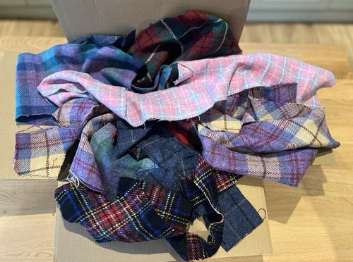 Harris tweed remnant - tweed, large