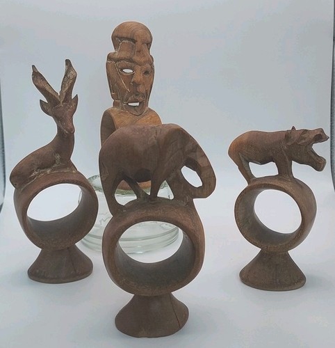 Hand carved napkin rings - hand,