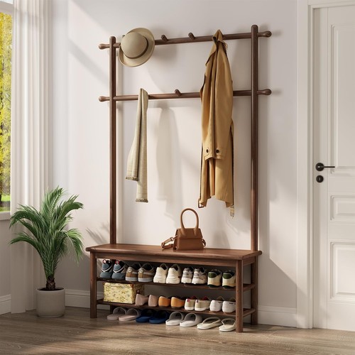 Coat stand solid wood - wood,