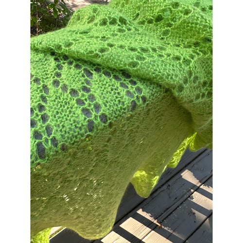 Mohair wool crochet blanket - mohair,