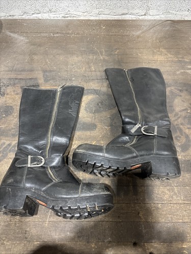 Womens black leather - 10,