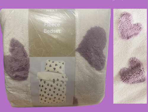 Next lilac hearts fleece - lilac,