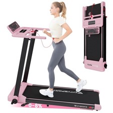 Treadmill Electric Jogging Running Machine Pink Motorised Folding Machine Gym ✨