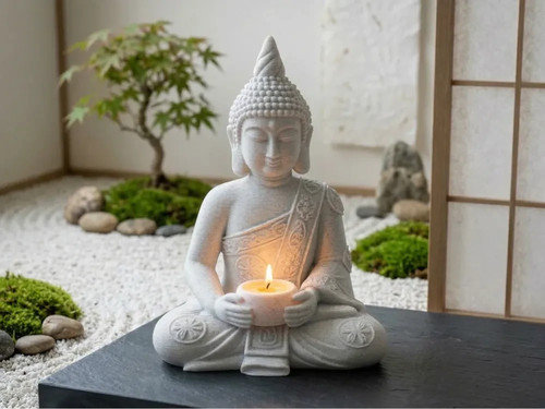 Buddha tealight candle holder - tealight,