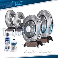 Front & Rear DRILLED Rotors +