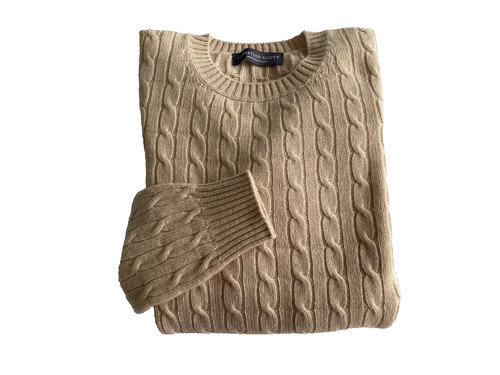 Mens cashmere crew neck jumper - neck,