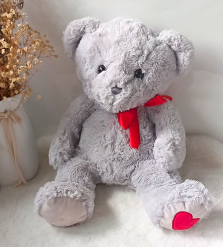 Cute asda grey plush teddy - grey,