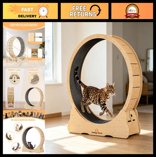 Indoor cat exercise wheel - exercise, 46"