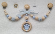 Baby Gift Pram Charm Wood &