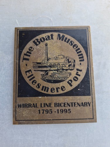 Canal boat plaque - plaque, brass
