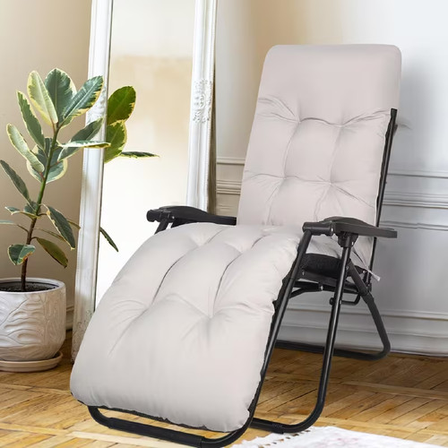 Light grey sun lounger - sun, cushion