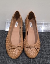 Dune London Tan Leather Woven