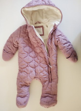 3-6 Months Baby Girls Snowsuit Fleecy Lined New Without Tag Fast Dispatch
