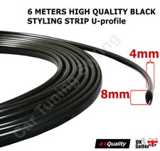 6 Meters Black Car Edge Guard Protector Moulding Trim Strip u-profile Peugeot