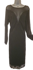 Goddiva Black Lace Midi Dress