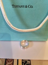 Tiffany & Co Sterling Silver 1837 Band Ring VGC SIZE M 1/2   HALLMARKED RRP £385