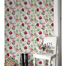 Removable wallpaper Red rose Peonies and roses Peony decal Colorful flowers