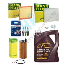 5L MANN FILTERS + BOSCH PLUGS