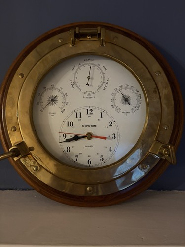 Nautical brass porthole wall - brass,