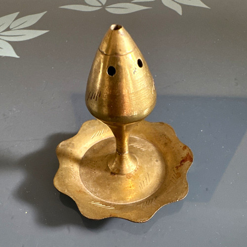 Vintage brass gold incense - vintage,
