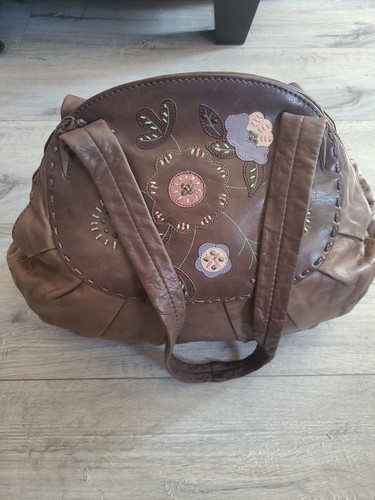 Medium leather shoulder bag - leather,