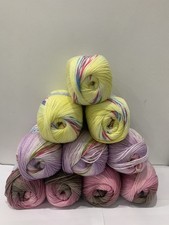 Bundles Of Variegated Knitting Crochet Loose Yarn Balls (10x100g)