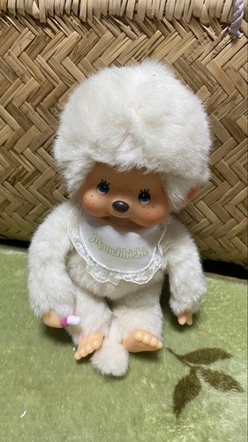 Rare monchhichi white plush - white,