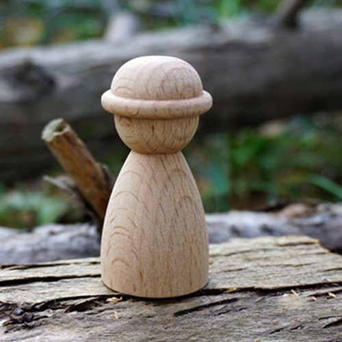 4pcs wooden peg dolls diy - wooden,