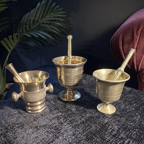 Vintage brass mortar - &, pestle