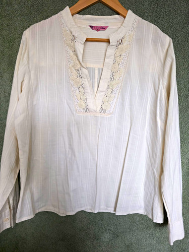 Fat face white embroidered - fat,