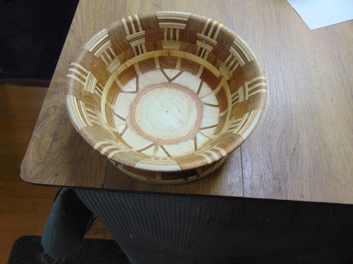 Hand turned wooden bowl - , in