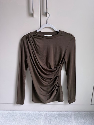 Selected brown ruched long - selected,