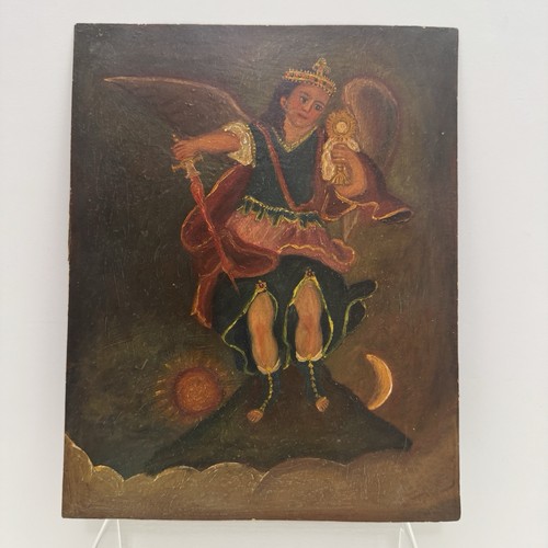 Antique mexican retablo - retablo, /