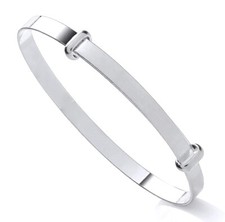 Sterling Silver Expanding Baby Bangle - Christening Gift - NEW - Gift Boxed
