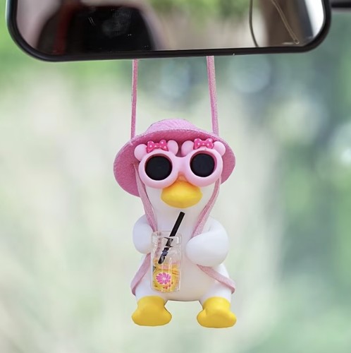 Cute pink duck car - cute,