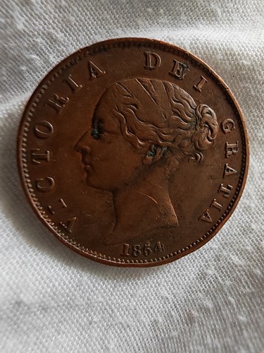1854 victoria half penny - 1854,