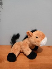 Sdl Imports Horse Cuddly Club Pony Brown Black Plush Toy Soft Toy