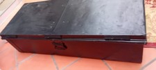 WWII Militaria, Chest Black Metal Naval Sea Chest, Merchant Navy Military Chest