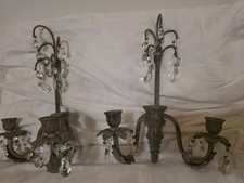 Vtg/ Antique Pair Candle Wall