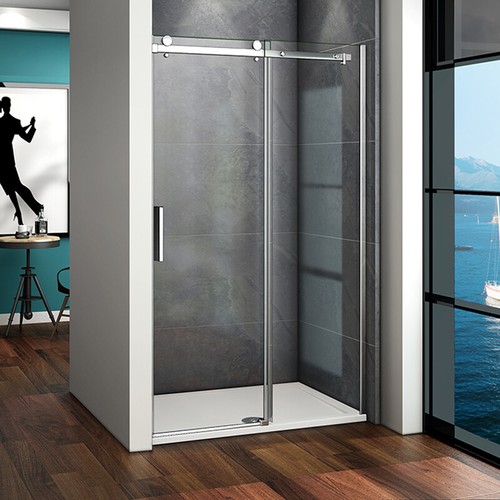 Aica frameless sliding shower - frameless,