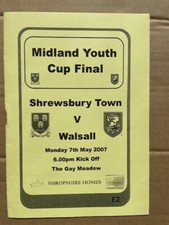 Shrewsbury Town V Walsall Midland Youth Cup Final 2006-2007