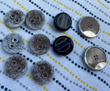 10 x Vintage Brown Button Sets 18/17/22mm