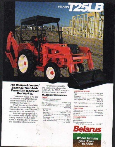 Belarus t25lb tractor loader - belarus, "t25lb"tractor